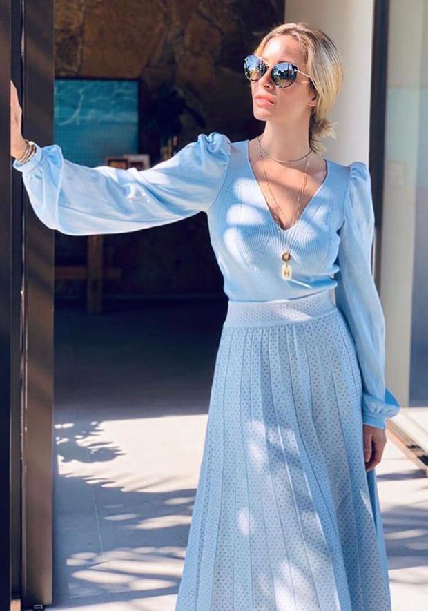 Blusa Tricot Canelada Decote V Manga Bufante Docedecoco