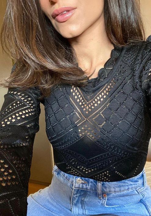 blusa tricot losango